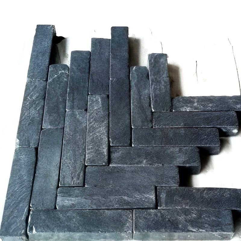 Load image into Gallery viewer, Lime Black Limestone Setts - 200 x 50 x 40mm