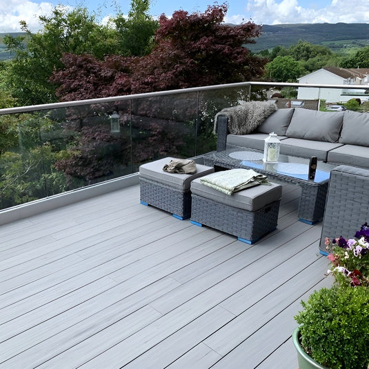 Soho Slate - Grey Composite Decking - Decking Board - 3600 x 146 x 25 mm