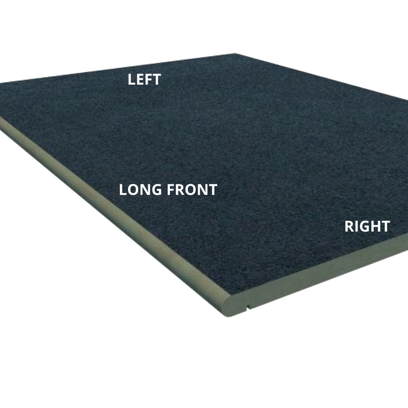 Load image into Gallery viewer, Slate Noir - Black Porcelain Paving Tiles - 900 x 600 x 20mm - Bullnose Edge