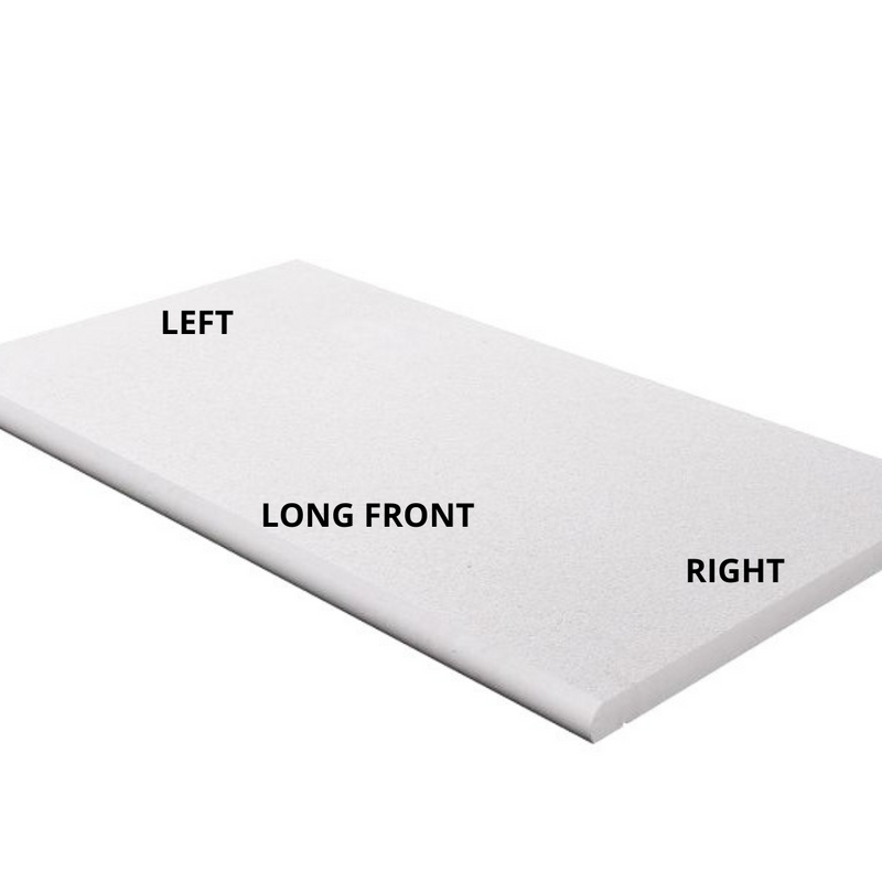 Load image into Gallery viewer, Himalayan - White Porcelain Paving Tiles - 900 x 600 x 20mm - Bullnose Edge
