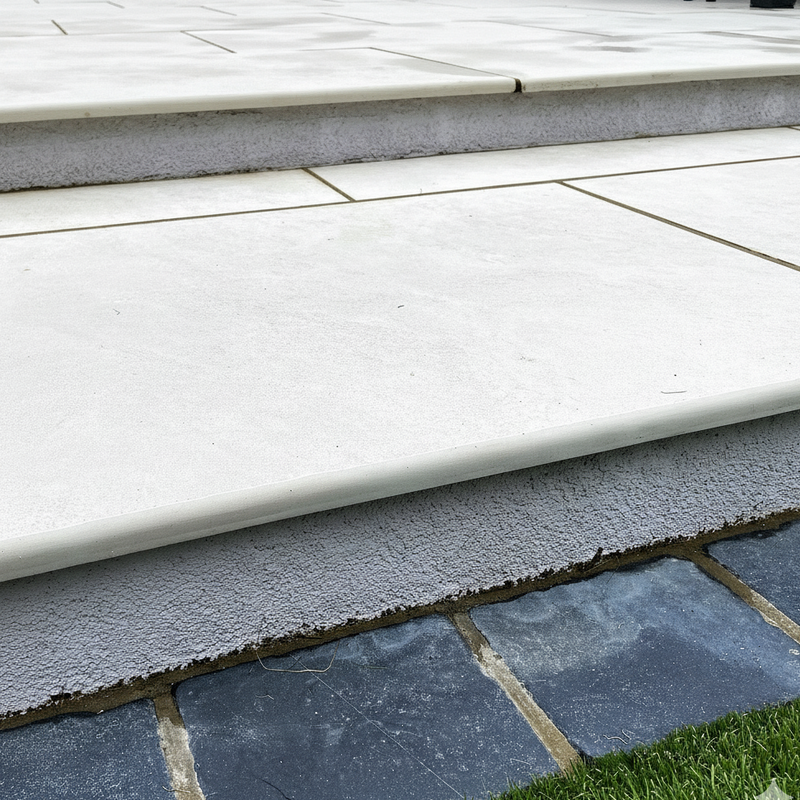 Load image into Gallery viewer, Himalayan - White Porcelain Paving Tiles - 900 x 600 x 20mm - Bullnose Edge