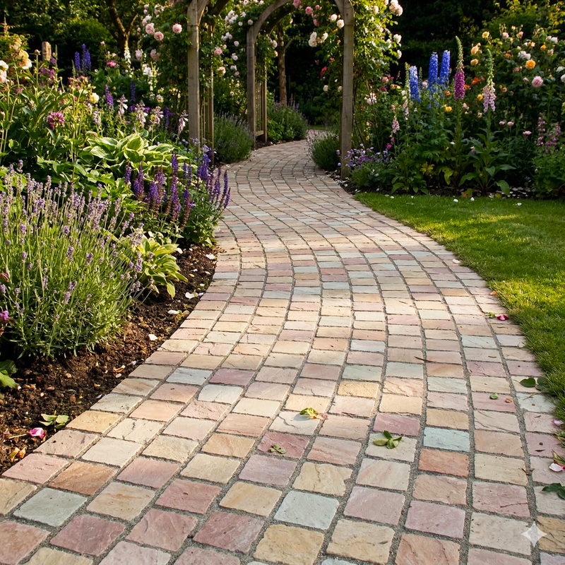 Load image into Gallery viewer, Modak Indian Sandstone Setts - 135 x 135 x 25-35mm