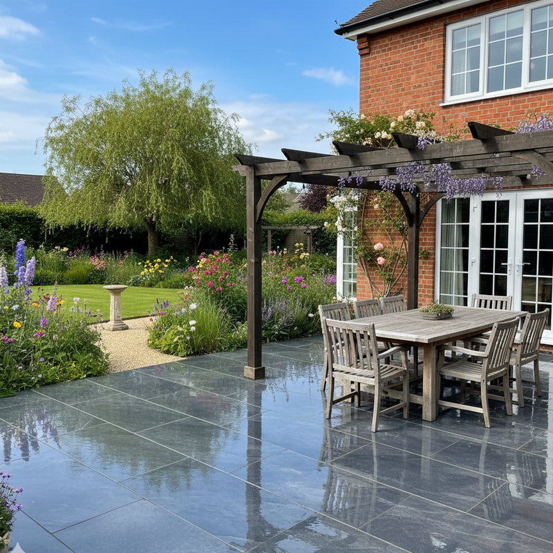 Load image into Gallery viewer, Titan Dark - Black Porcelain Paving Tiles - 1200 x 600 x 20mm