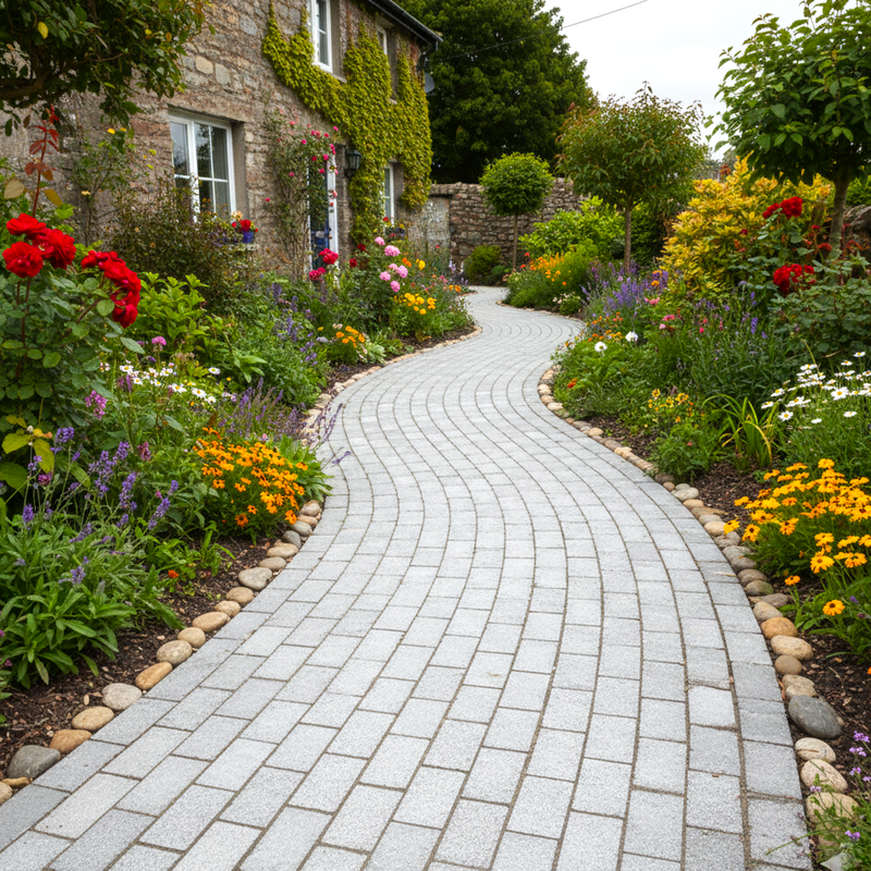 Load image into Gallery viewer, Light Grey Granite Block Paving - 200 x 100 x 40mm - Sawn & Flamed