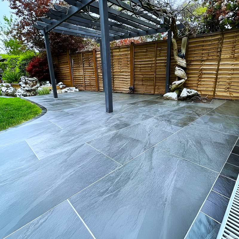 Load image into Gallery viewer, Anthracite - Black Porcelain Paving Tiles - 900 x 600 x 20mm