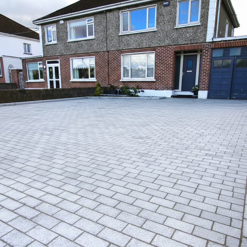 Load image into Gallery viewer, Light Grey Granite Block Paving - 200 x 100 x 40mm - Sawn & Flamed