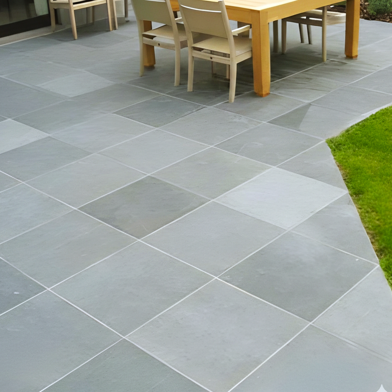 Load image into Gallery viewer, Brazilian - Grey Slate Paving - 600 x 600 x 20mm - Sawn & Riven
