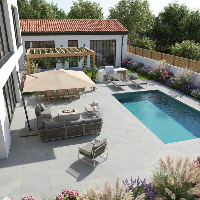 Load image into Gallery viewer, Etna - Grey Porcelain Paving Tiles - 600 x 600 x 20mm