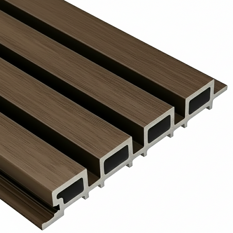 Load image into Gallery viewer, Slatted Walnut - Brown Composite Cladding - Cladding Board - 2500 x 200 x 26 mm