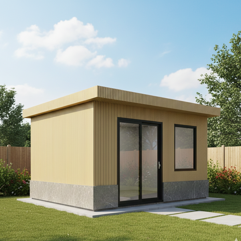 Load image into Gallery viewer, Slatted Natural Oak - Brown Composite Cladding - Connector Piece - 2200 x 49.25 x 49.25 mm