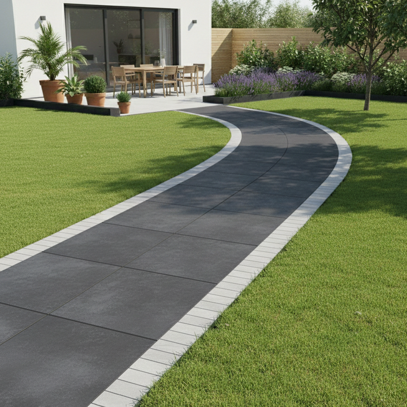 Load image into Gallery viewer, Castle - Grey Porcelain Setts - 200 x 100 x 20mm