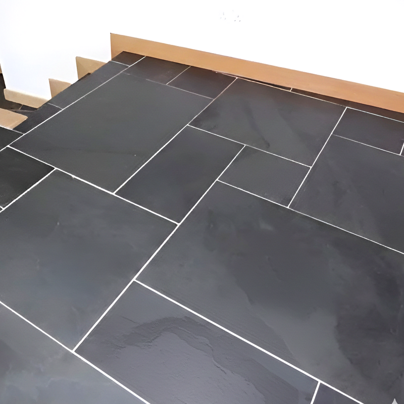 Load image into Gallery viewer, Brazilian - Black Slate Paving - Patio Pack - Mixed Sizes - Sawn & Riven