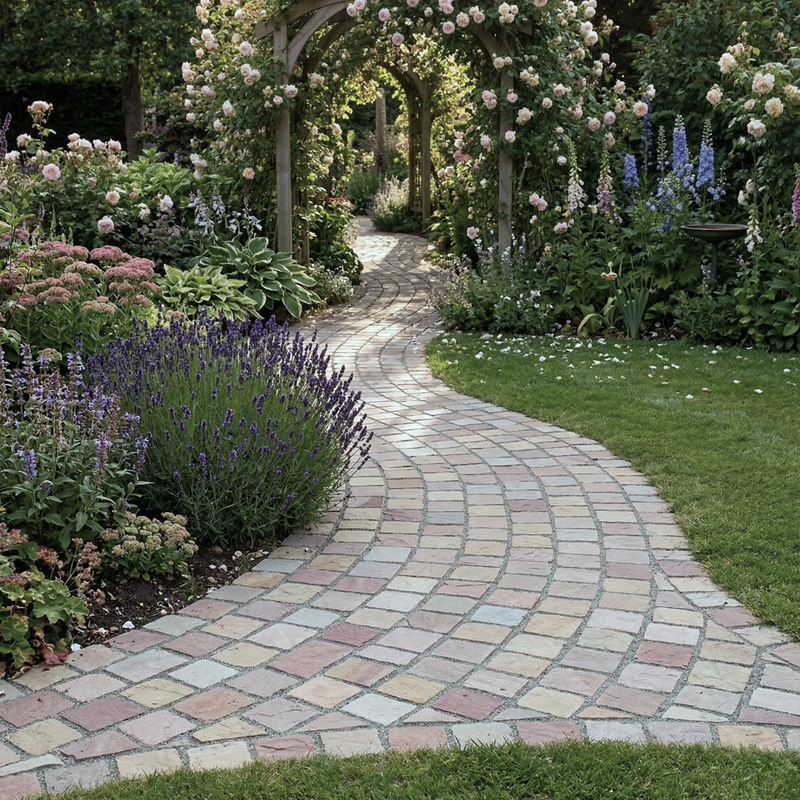 Load image into Gallery viewer, Raj Green Indian Sandstone Setts - 100 x 100 x 40-60mm - Hand Cut