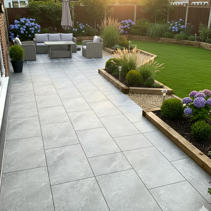 Load image into Gallery viewer, Himalayan - Grey Porcelain Paving Tiles - 900 x 600 x 20mm