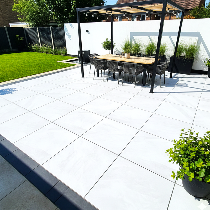 Load image into Gallery viewer, Etna - White Porcelain Paving Tiles - 600 x 600 x 20mm