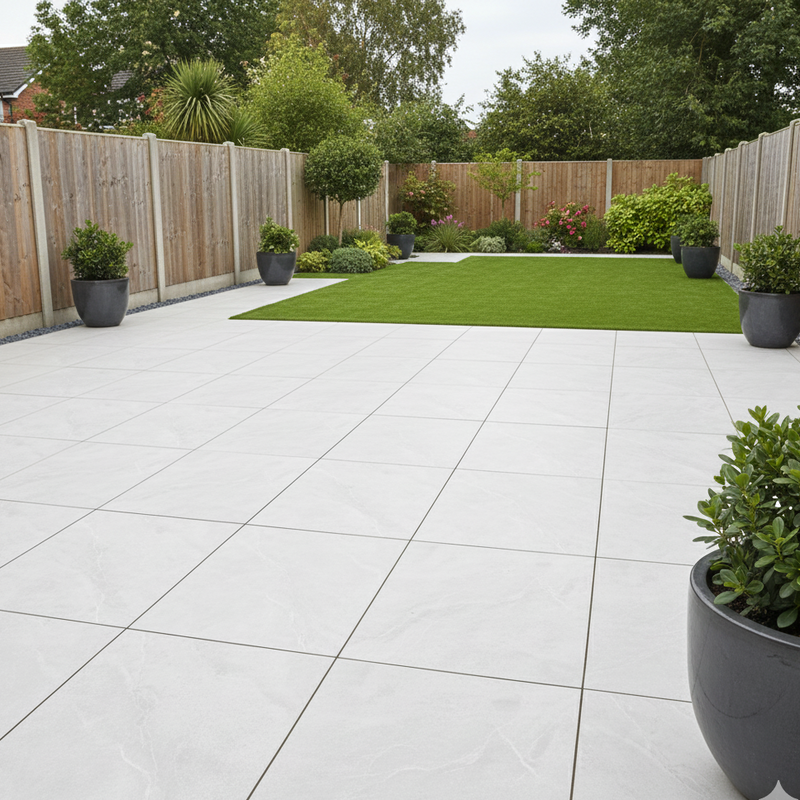 Load image into Gallery viewer, Bahama - White Porcelain Paving Tiles - 900 x 600 x 20mm