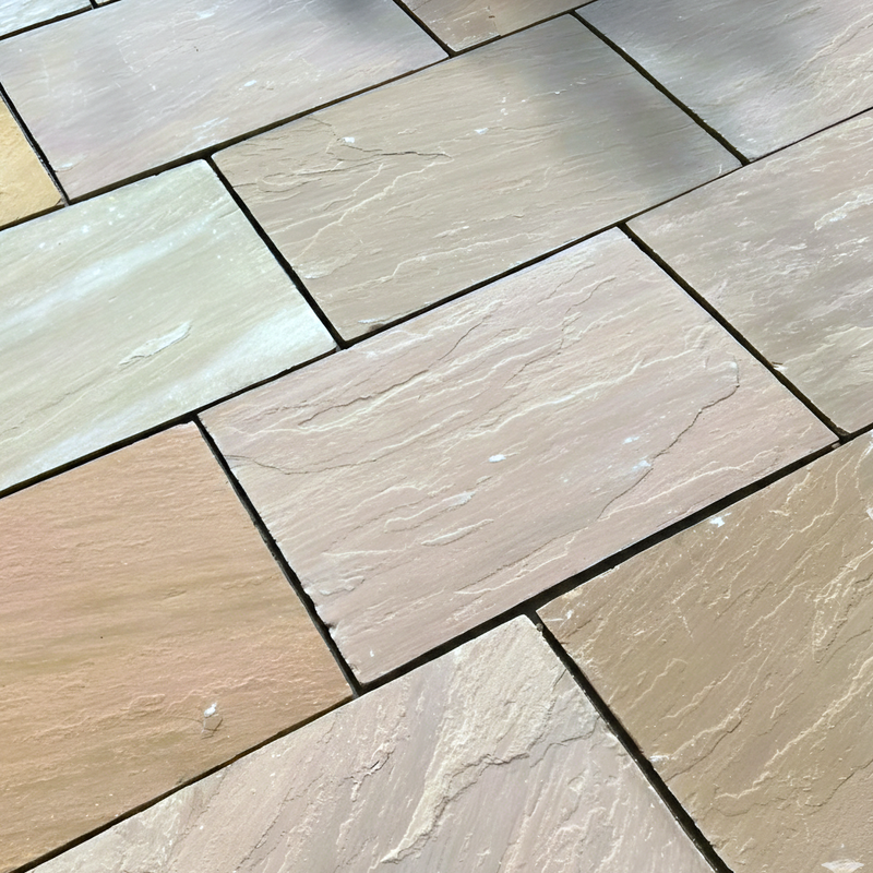 Load image into Gallery viewer, Raj Green Indian Sandstone Paving - 900 x 600 x 22mm - Hand Cut & Riven