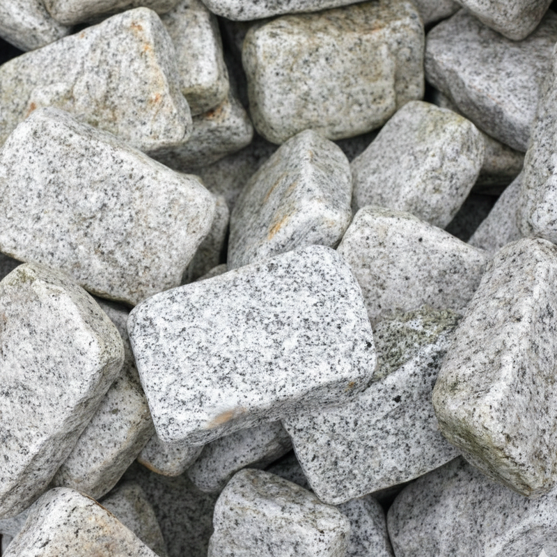Load image into Gallery viewer, Light Grey Granite Block Paving - 140 x 140 x 50-60mm - Sawn, Tumbled & Riven
