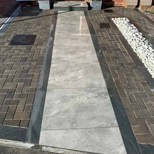 Carbon Anthracite - Black Porcelain Planks - 1200 x 148 x 20mm