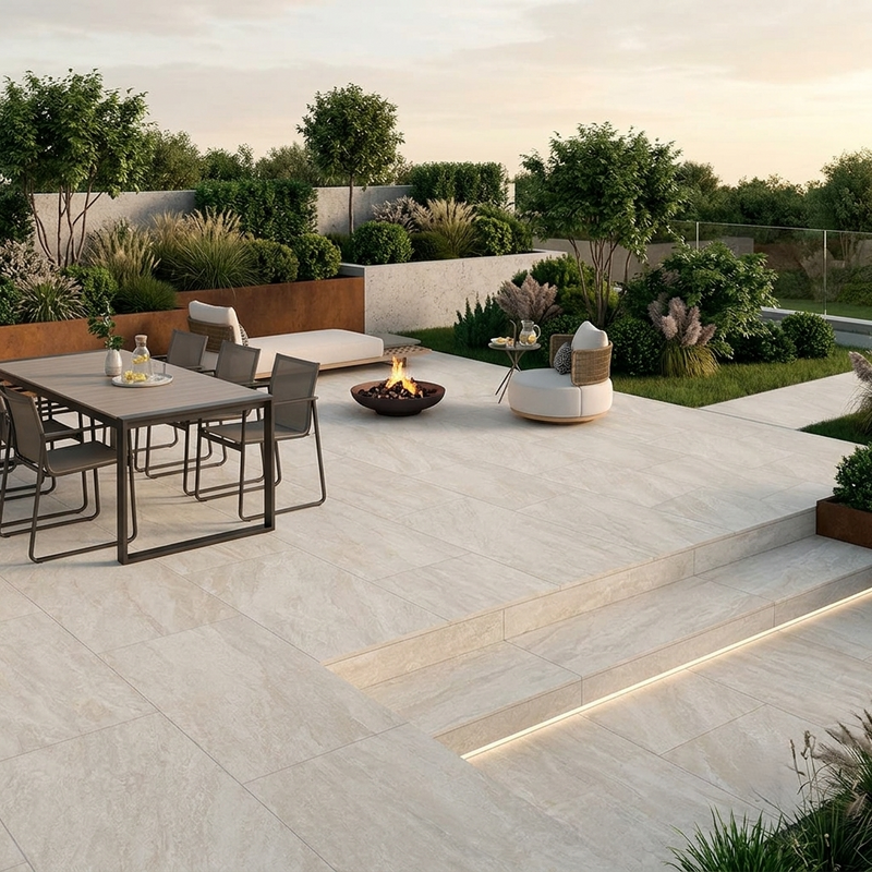 Load image into Gallery viewer, Rasa - Beige Porcelain Paving Tiles - 900 x 600 x 20mm