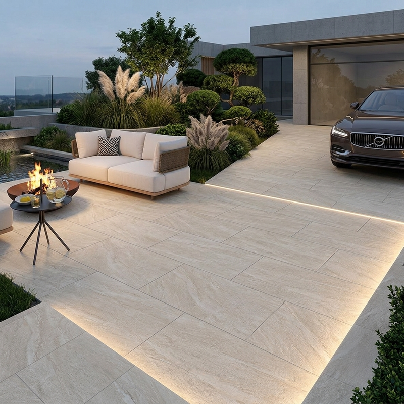 Load image into Gallery viewer, Rasa - Beige Porcelain Paving Tiles - 900 x 600 x 20mm