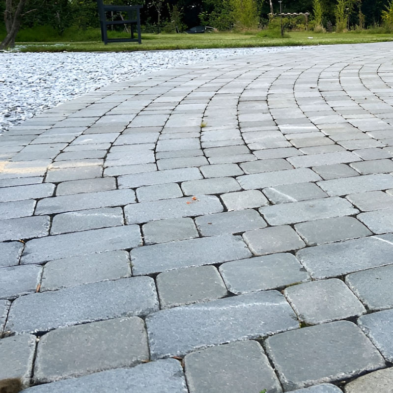 Load image into Gallery viewer, Dark Grey Granite Block Paving - 105 x 140 x 50mm - Sawn, Tumbled & Honed