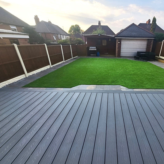 Soho Charcoal - Black Composite Decking - Decking Board - 3600 x 146 x 25 mm