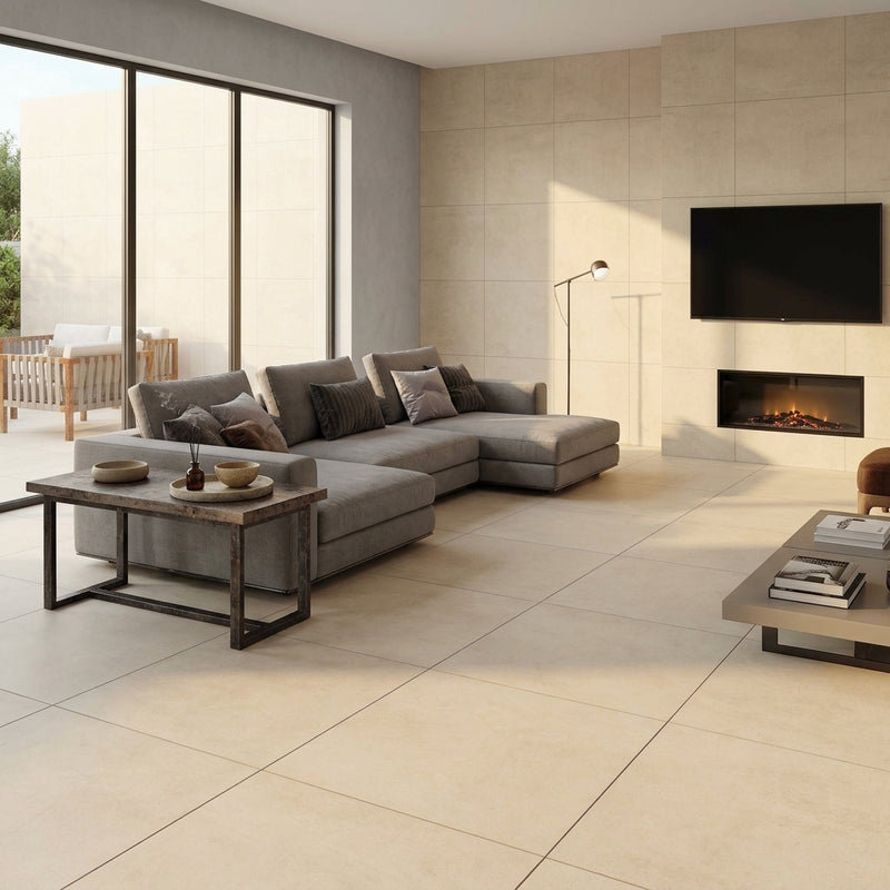 Load image into Gallery viewer, Ark Ivory - Beige Porcelain Paving Tiles - 600 x 600 x 7mm