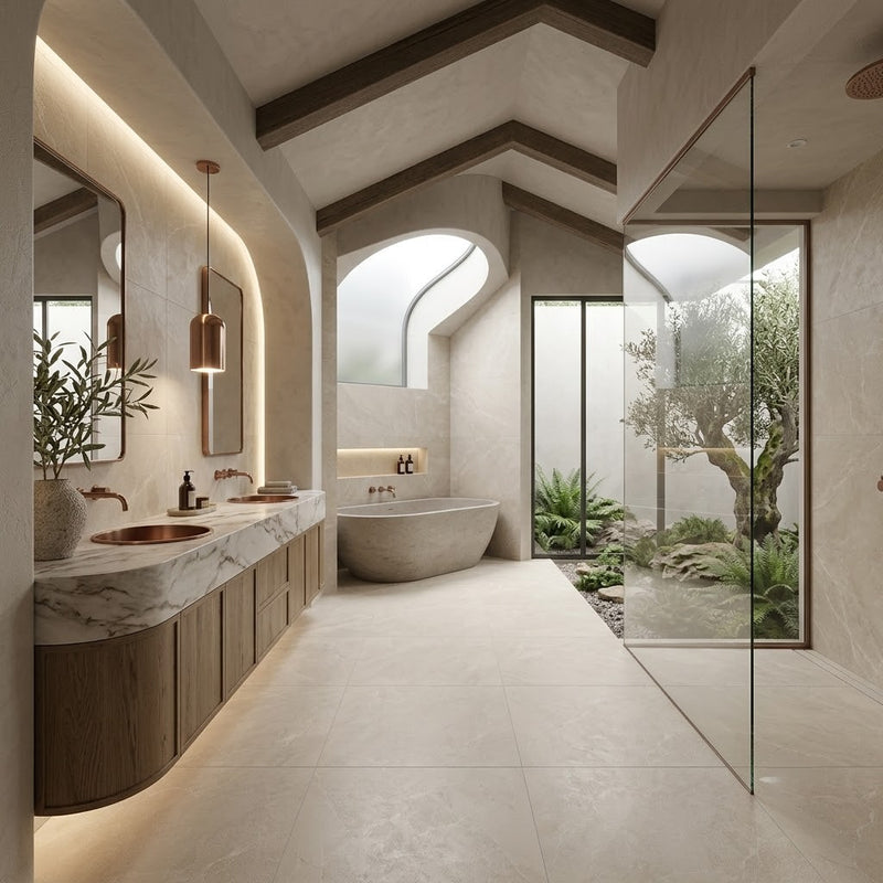Load image into Gallery viewer, Ashford Sabbia - Beige Porcelain Paving Tiles - 900 x 900 x 10mm