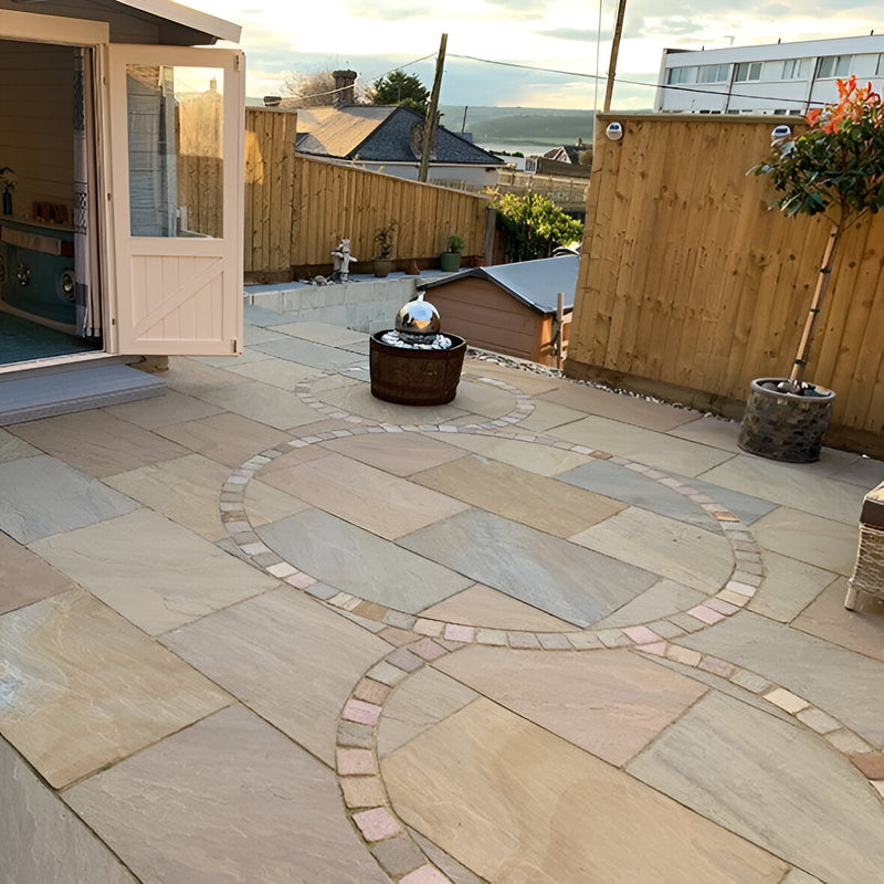Load image into Gallery viewer, Autumn Gold Indian Sandstone Paving - 900 x 600 x 22mm - Hand Cut & Riven