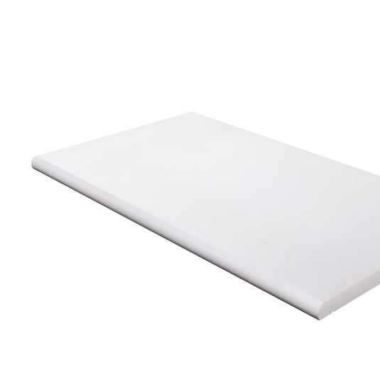 Himalayan - White Porcelain Paving Tiles - 900 x 600 x 20mm  - Bullnose Edge