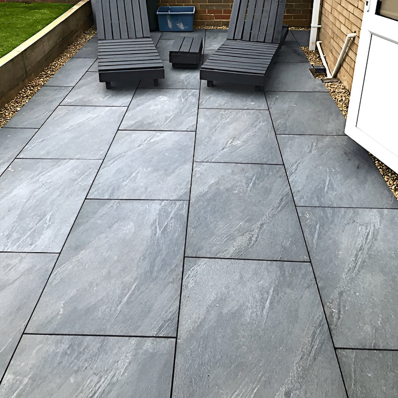 Load image into Gallery viewer, Anthracite - Black Porcelain Paving Tiles - 900 x 600 x 20mm