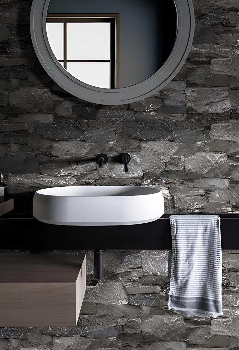 Load image into Gallery viewer, Colorado Graphite - Black Porcelain Wall Cladding Tiles - 400 x 160 x 9mm