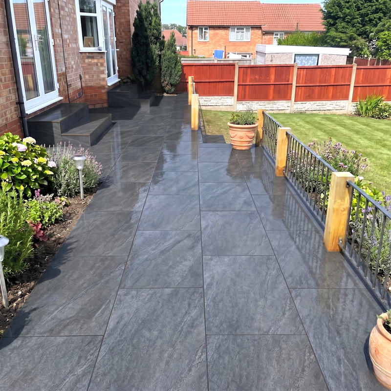 Load image into Gallery viewer, County Gris - Grey Porcelain Paving Tiles - 900 x 600 x 20mm