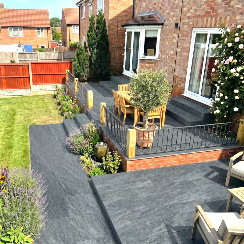 Load image into Gallery viewer, County Gris - Grey Porcelain Paving Tiles - 900 x 600 x 20mm