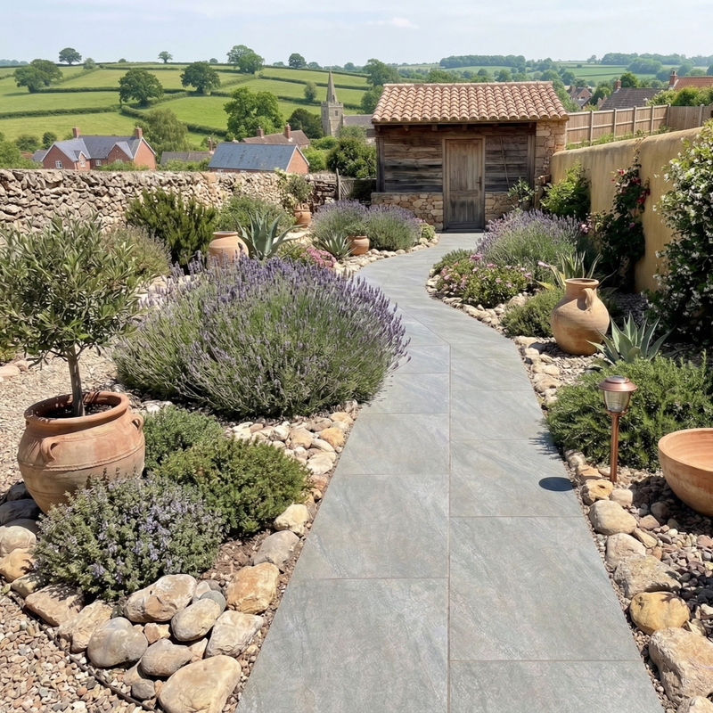Load image into Gallery viewer, County Gris - Grey Porcelain Paving Tiles - 900 x 600 x 20mm