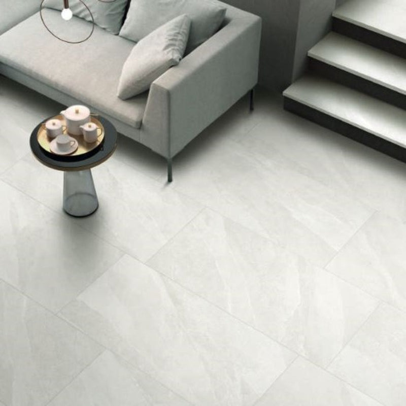Load image into Gallery viewer, Etna - White Porcelain Paving Tiles - 1200 x 600 x 20mm