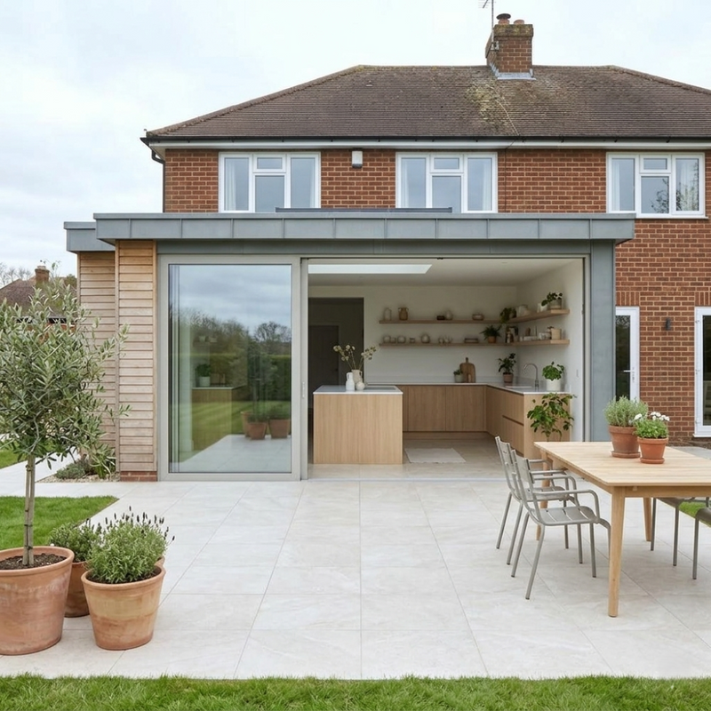 Load image into Gallery viewer, Hampton Limestone - White Porcelain Paving Tiles - 900 x 900 x 20mm