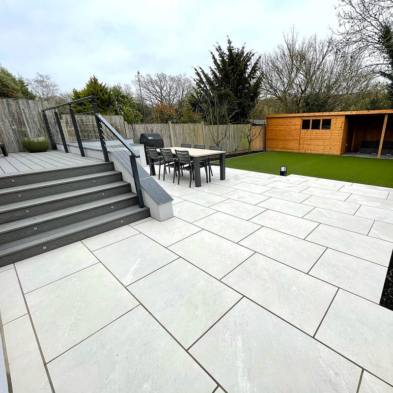 Load image into Gallery viewer, Himalayan - White Porcelain Paving Tiles - 900 x 600 x 20mm