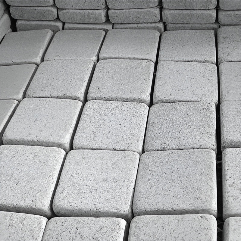 Load image into Gallery viewer, Light Grey Granite Block Paving - 140 x 140 x 50mm - Sawn, Tumbled & Honed