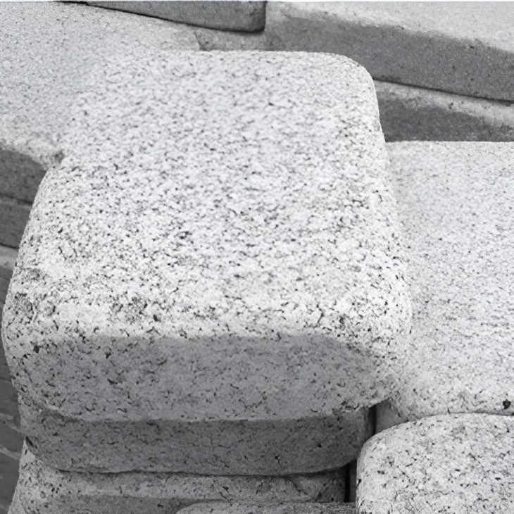 Load image into Gallery viewer, Light Grey Granite Block Paving - 210 x 140 x 50mm - Sawn, Tumbled & Honed
