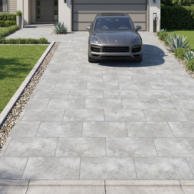 Load image into Gallery viewer, Limestone - Grey Porcelain Paving Tiles - 900 x 600 x 20mm