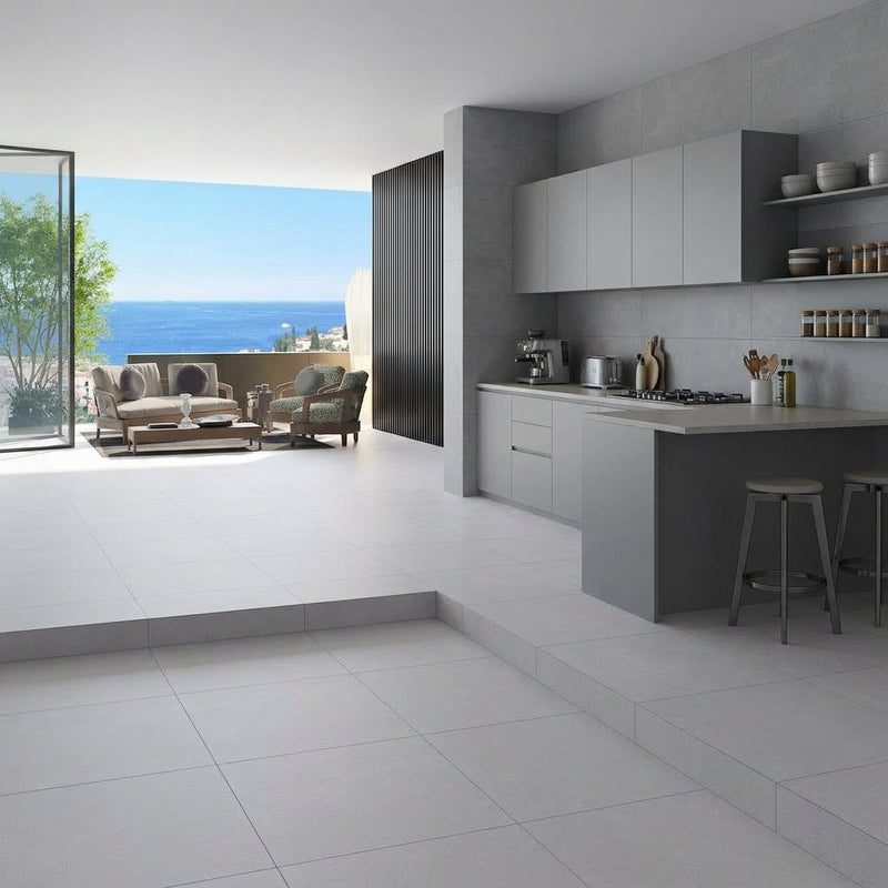 Load image into Gallery viewer, Luna Off - White Porcelain Paving Tiles - 600 x 600 x 7mm