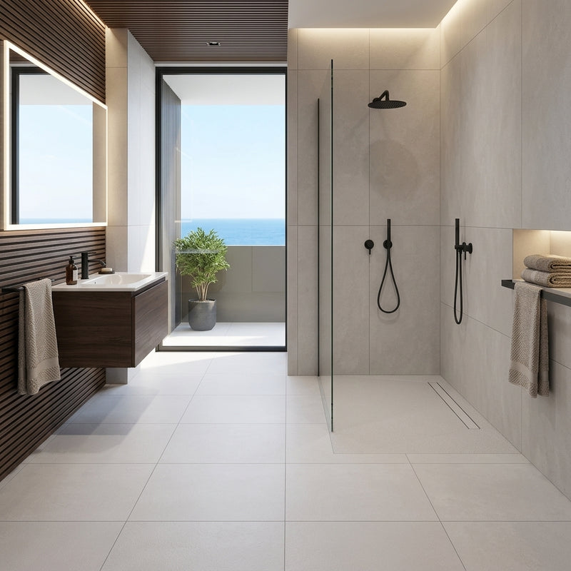 Load image into Gallery viewer, Luna Off - White Porcelain Paving Tiles - 600 x 600 x 7mm