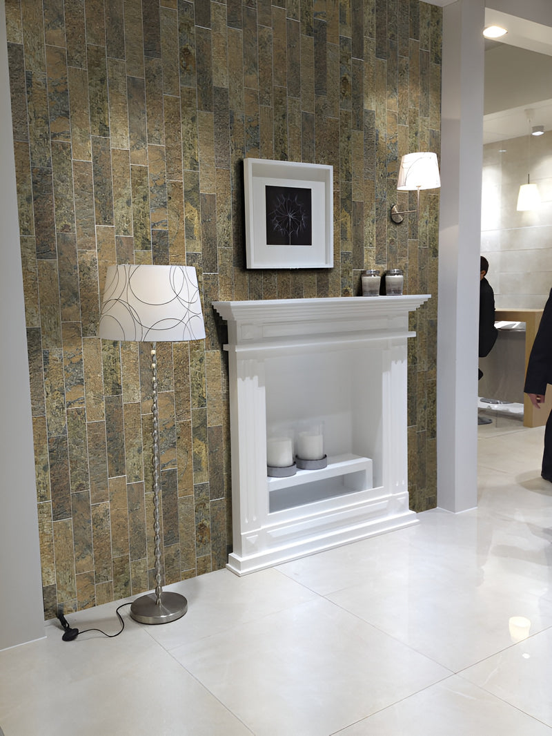 Load image into Gallery viewer, Nest Amber- Brown Porcelain Wall Cladding Tiles - 385 x 75 x 9mm