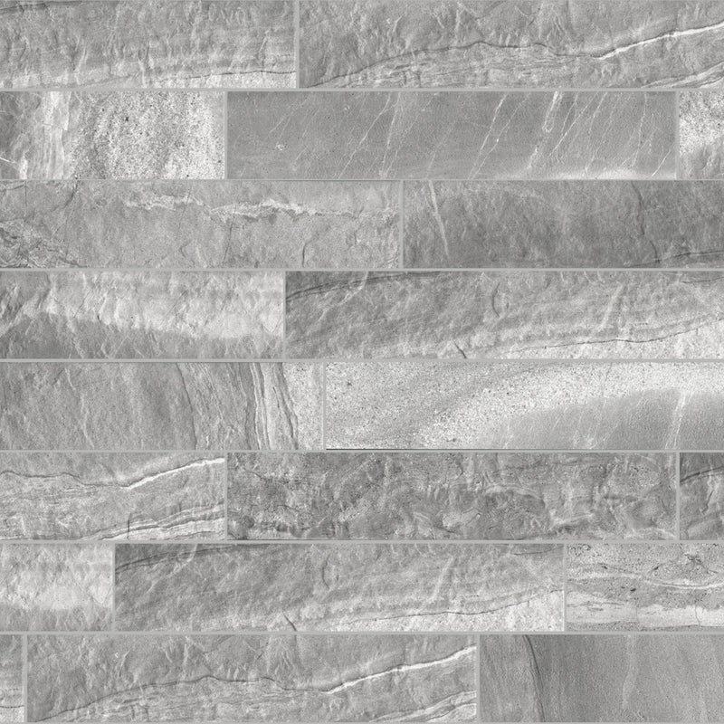 Load image into Gallery viewer, Nest Dusk - Grey Porcelain Wall Cladding Tiles - 385 x 75 x 9mm