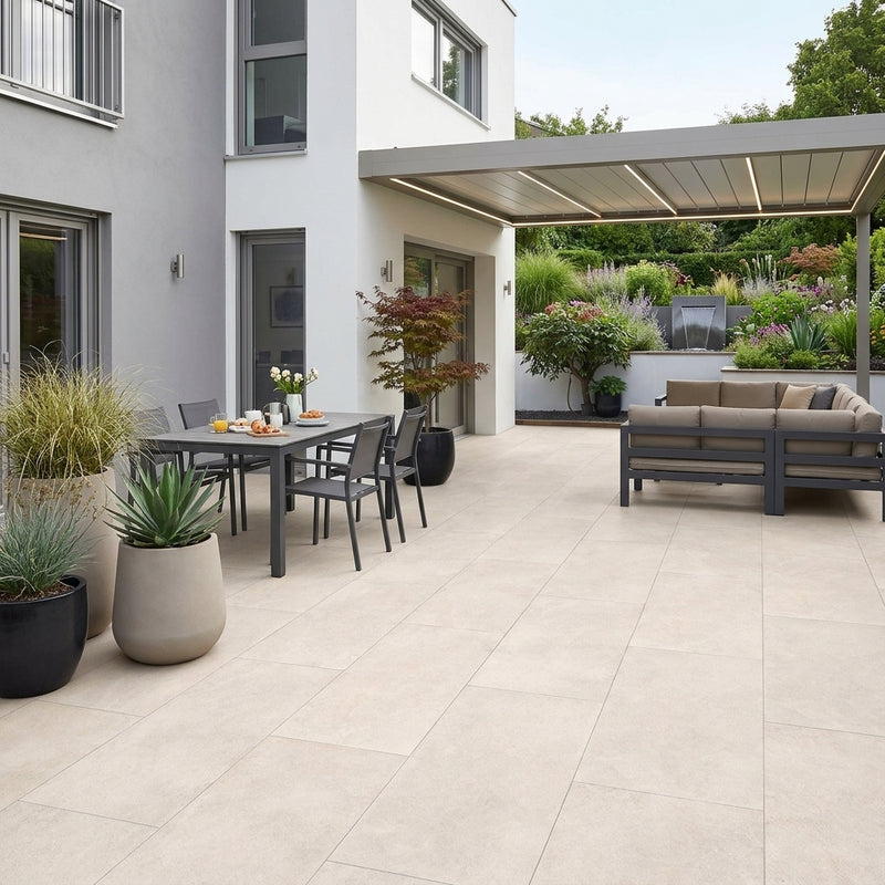 Load image into Gallery viewer, Palma Cream - Beige Porcelain Paving Tiles - 1200 x 600 x 20mm