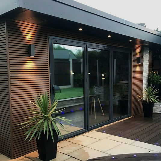 Slatted Walnut - Brown Composite Cladding - Cladding Board - 2500 x 200 x 26 mm