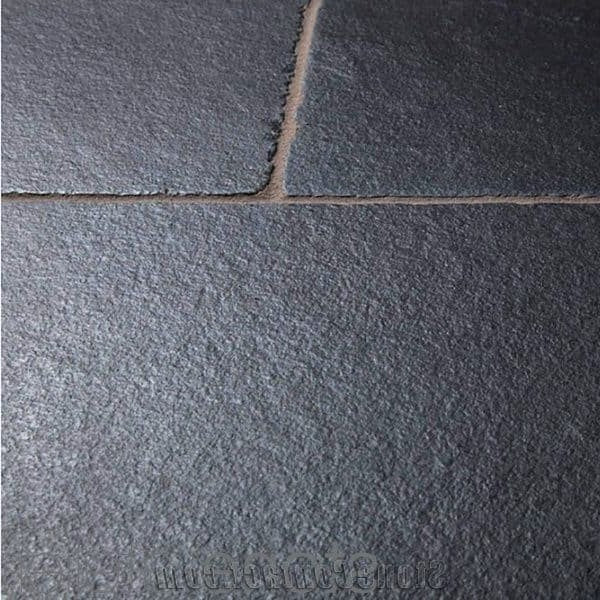 Load image into Gallery viewer, Kota Black Limestone Paving - 600 x 600 x 22mm - Sawn & Riven