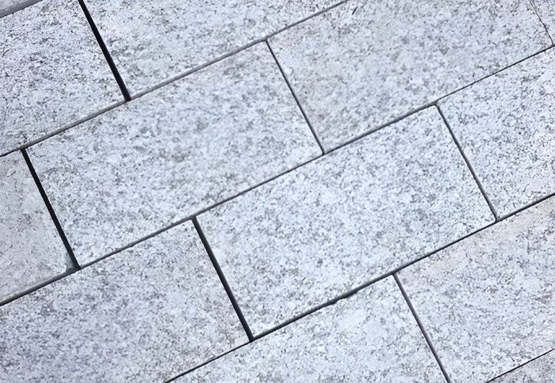 Load image into Gallery viewer, Light Grey Granite Block Paving - 200 x 100 x 40mm - Sawn & Flamed